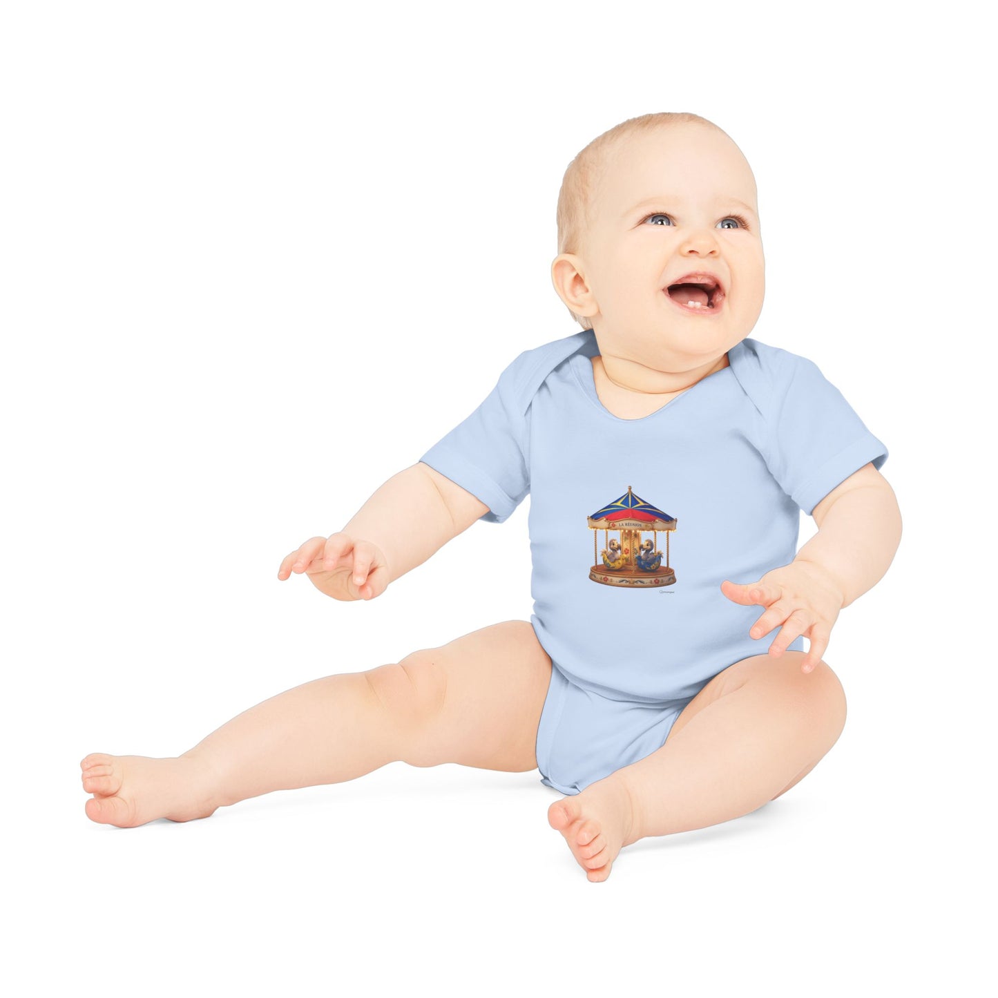 Body Bébé "Dodo Manège", Île de La Réunion, Douceur Coton, Cadeau Naissance,  Confort Coton Bio, Style Unique, Cadeau Parfait