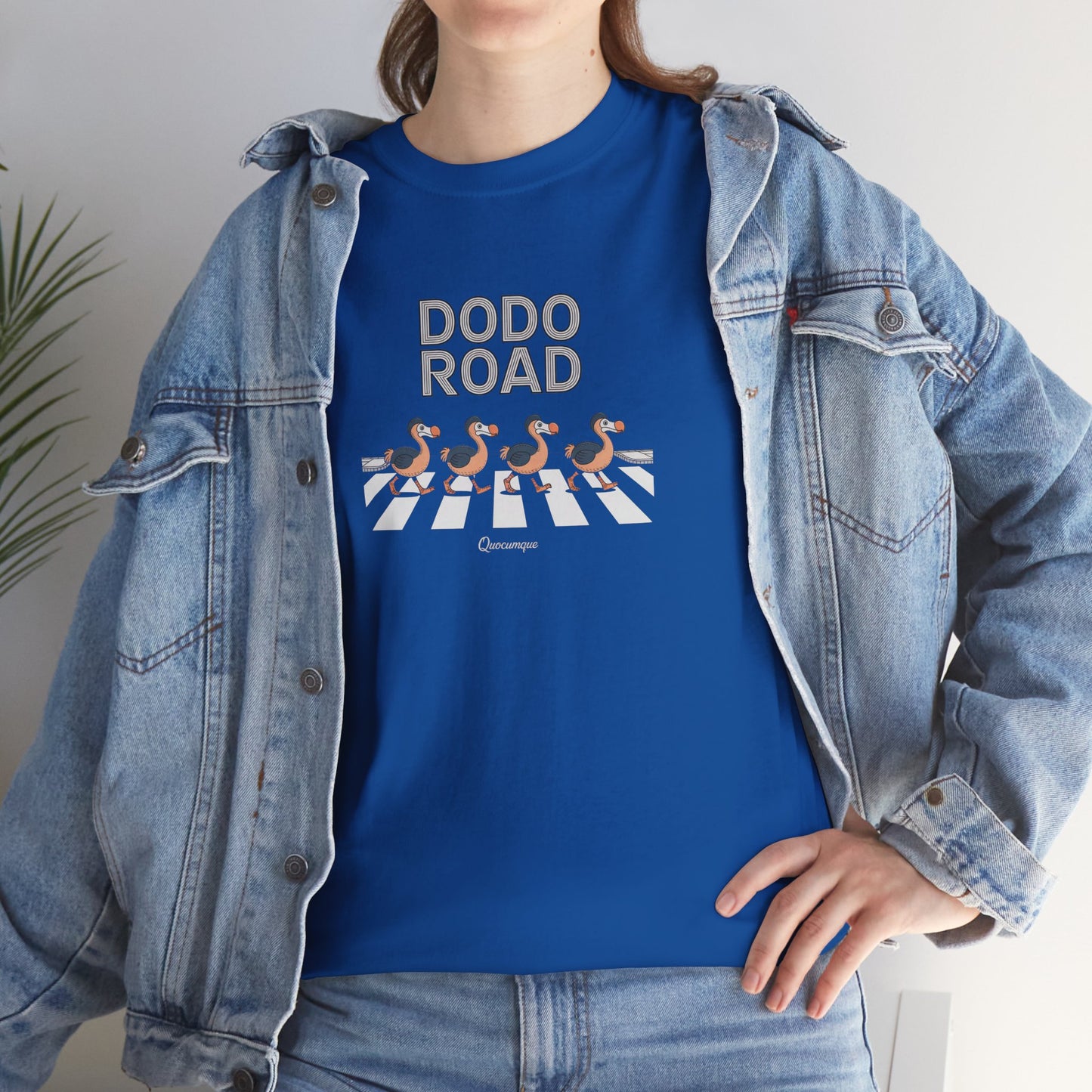 T-shirt Quocumque, " Dodo Road ", Île de La Réunion, Confort Coton, Elégant, Souvenir Unique, Cadeau, Unisexe, Esprit Voyageur, Créole, Bourbon