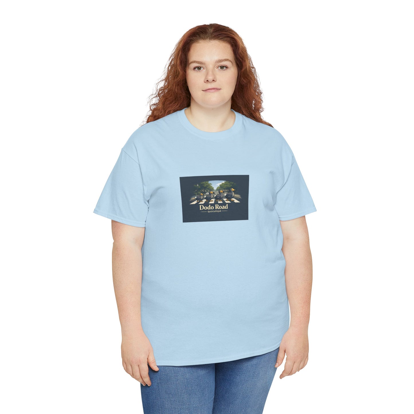 T-shirt "Dodo Road", Île de La Réunion", Confort Coton, Sobre, Elégant, Souvenir Unique, Cadeau, Unisexe, Esprit Voyageur