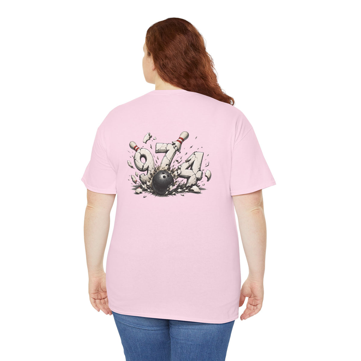 T-shirt " 974 Bowling", Destination Île de La Réunion, Confort Coton, Sobre, Elégant, Souvenir Unique, Vêtement Adulte, Unisexe, Esprit Voyageur