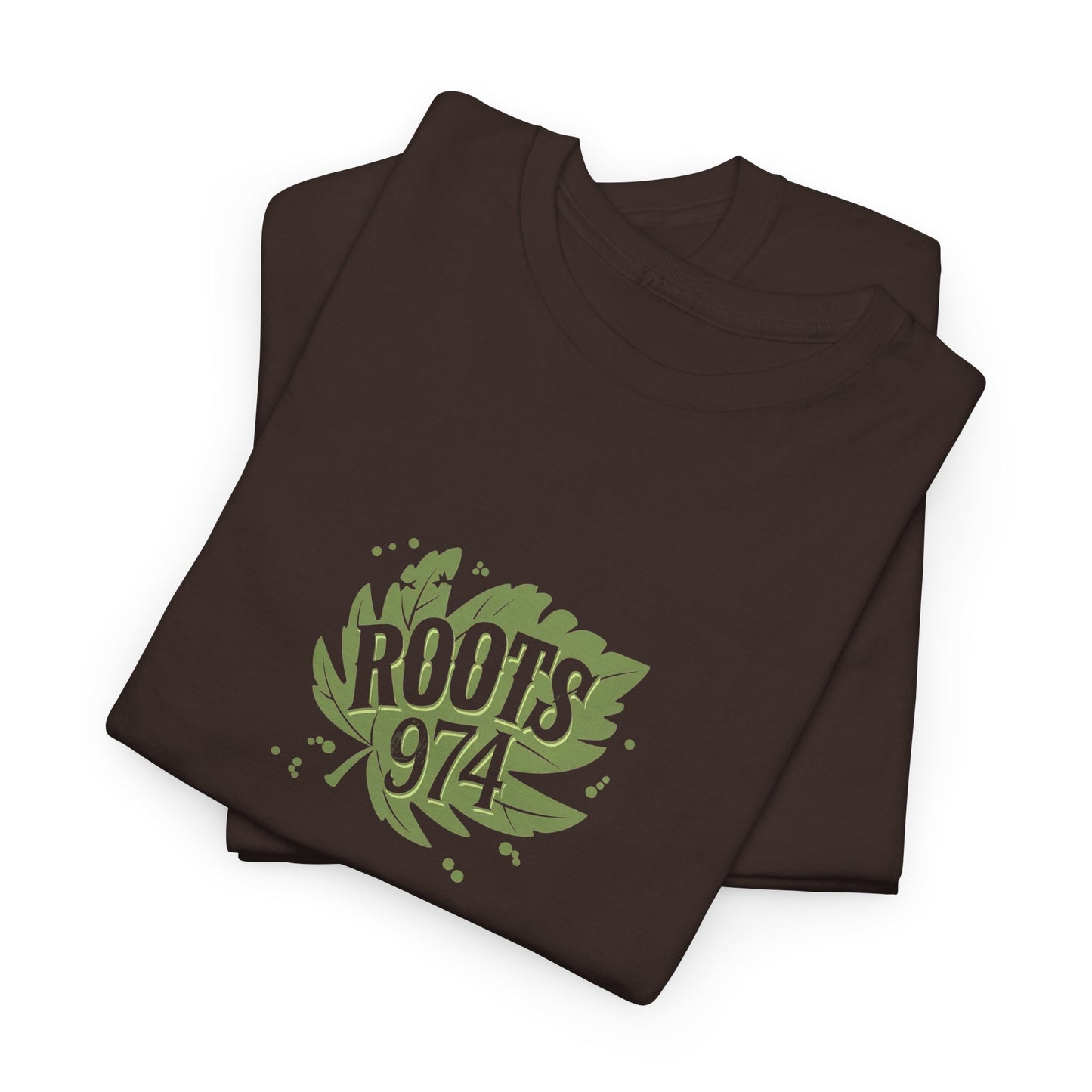 T-shirt "Roots 974", Exotisme, Destination Île de La Réunion, Confort Coton, Sobre, Elégant, Souvenir Unique, Cadeau, Unisexe, Esprit Voyageur