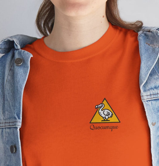 T-shirt Quocumque, "Dodo", Île de La Réunion, Confort Coton, Elégant, Souvenir Unique, Cadeau, Unisexe, Esprit Voyageur, Créole, Bourbon