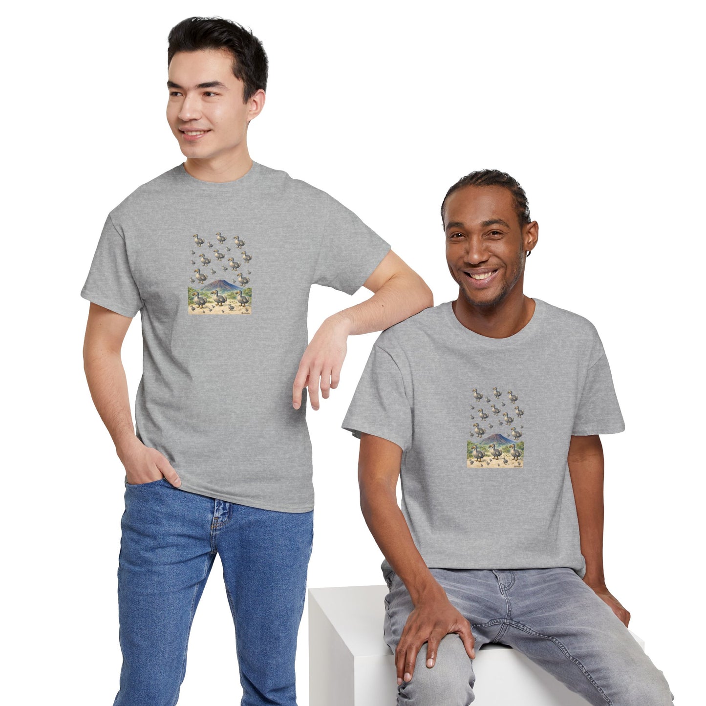 T-shirt "Groupe Dodo ", Île de La Réunion", Confort Coton, Sobre, Elégant, Souvenir Unique, Cadeau, Unisexe, Esprit Voyageur