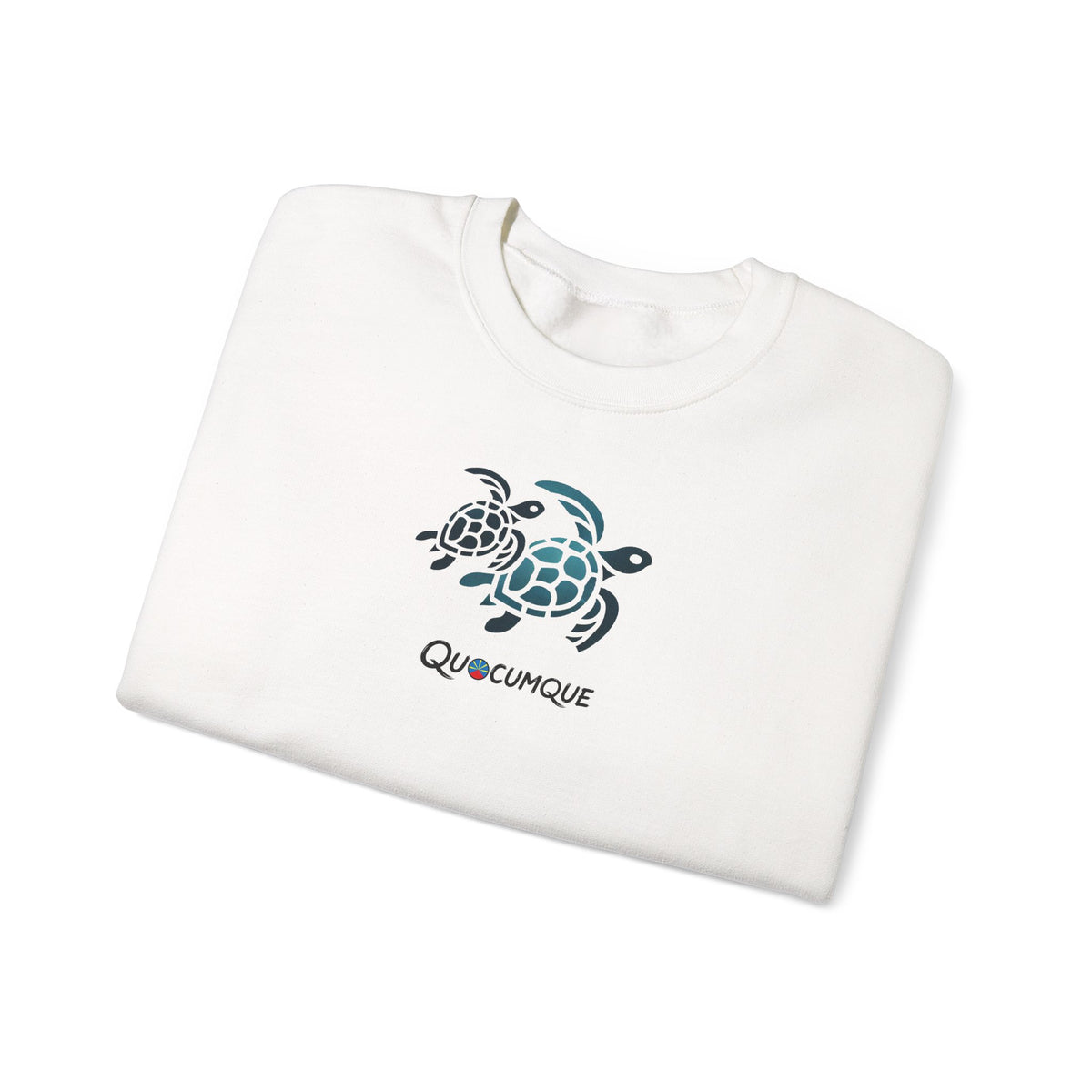 Sweat Quocumque "Tortue Marine", Exotique, Destination Île De La Réunion, Adulte, Homme, Femme, Sportive, Sportif, Décontracté, Drapeau Régional
