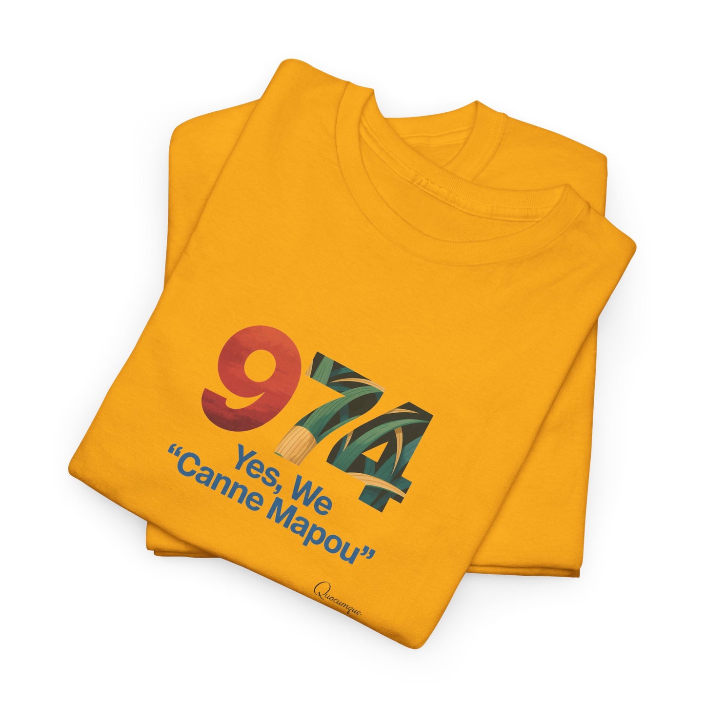 T-Shirt "Canne Mapou", Exotisme, Destination Île de La Réunion, Confort Coton, Sobre, Elégant, Souvenir Unique, Cadeau, Unisexe, Esprit Voyageur