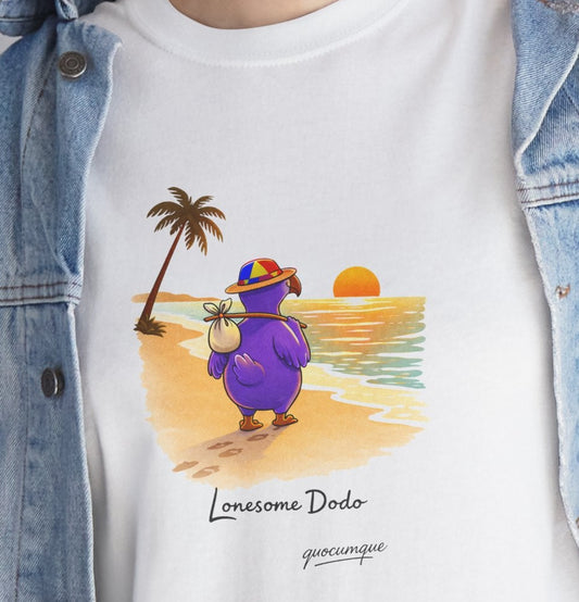 Copy of T-shirt "Lonesome Dodo", Confort Coton, Sobre, Elégant, Souvenir Unique, Cadeau, Unisexe, Esprit Voyageur, Adulte