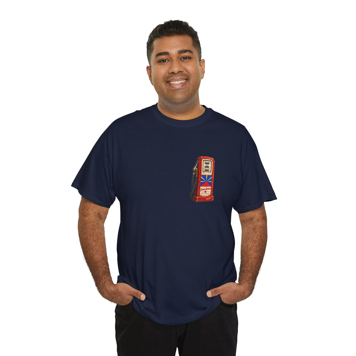 T-shirt Quocumque, "Station Essence", Discret, Île de La Réunion, Confort Coton, Elégant, Souvenir Unique, Cadeau, Unisexe, Esprit Voyageur, Créole, Bourbon