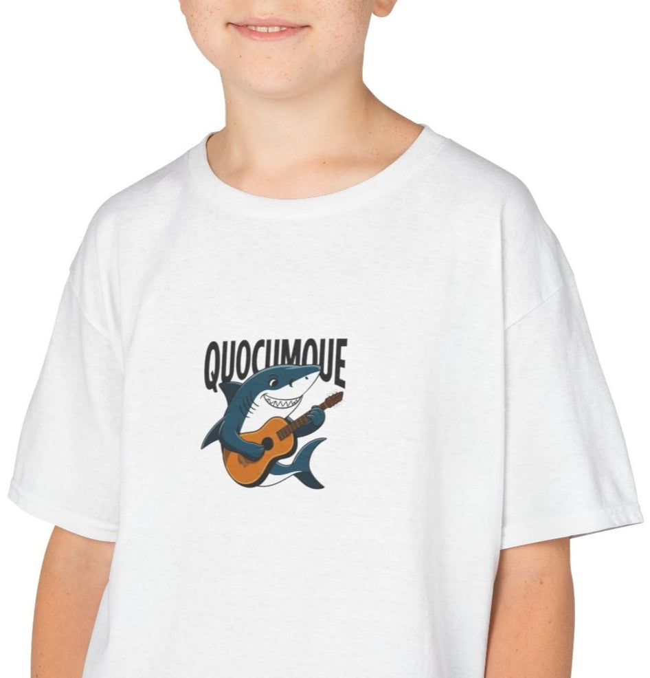 T-shirt Quocumque "Requin Chagrin", Poissons, Marin, Eaux Douces, Douceur Coton, Pour les enfants de 5-6 ans( Taille XS), Pour les 7-8 ans( taille S), Pour les 9-10 ans( taille M), Pour les 11-12 ans( taille L), Pour les 13-14 ans( taille XL)