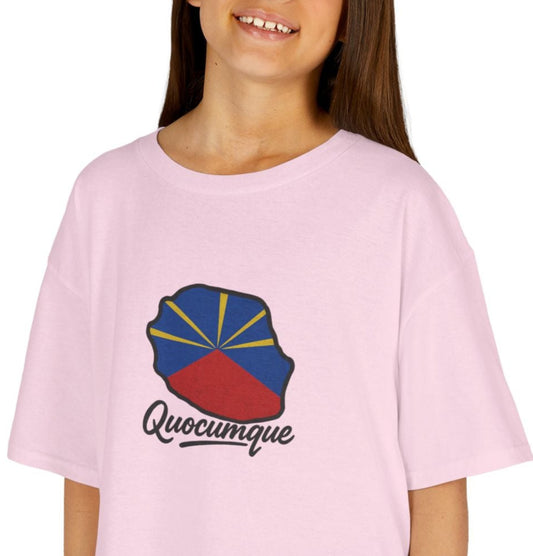 T-shirt " Drapeau Pays", Île de La Réunion, Douceur Coton, Pour les enfants de 5-6 ans( Taille XS), Pour les 7-8 ans( taille S), Pour les 9-10 ans( taille M), Pour les 11-12 ans( taille L), Pour les 13-14 ans( taille XLS)
