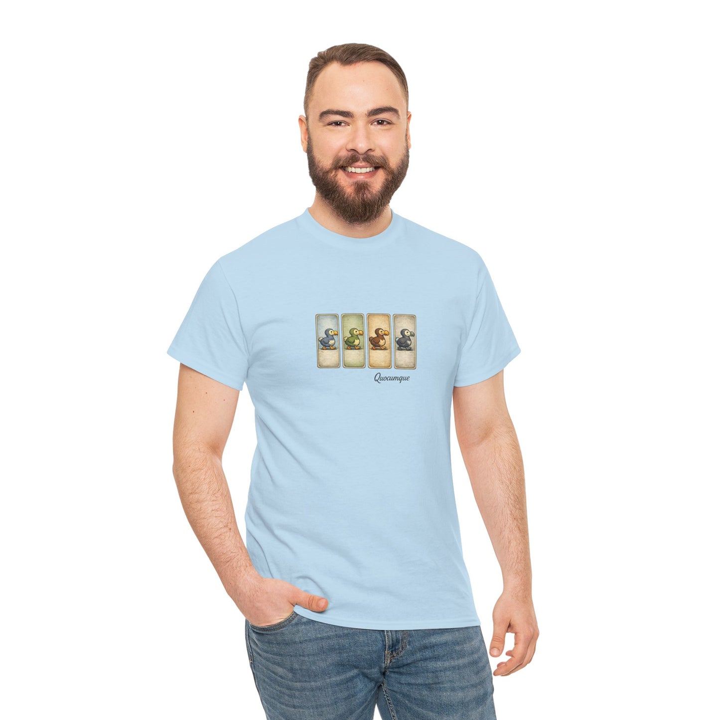 T-shirt Quocumque, " Dodo", Île de La Réunion, Confort Coton, Elégant, Souvenir Unique, Cadeau, Unisexe, Esprit Voyageur, Créole, Bourbon