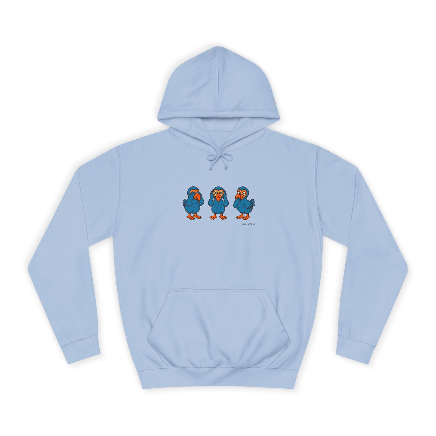 Sweat à Capuche Quocumque "3 Dodos de la Sagesse" pour Adulte, Hoodie, Unisexe, Élégance, Sobriété, Homme, Femme, Animal Totem