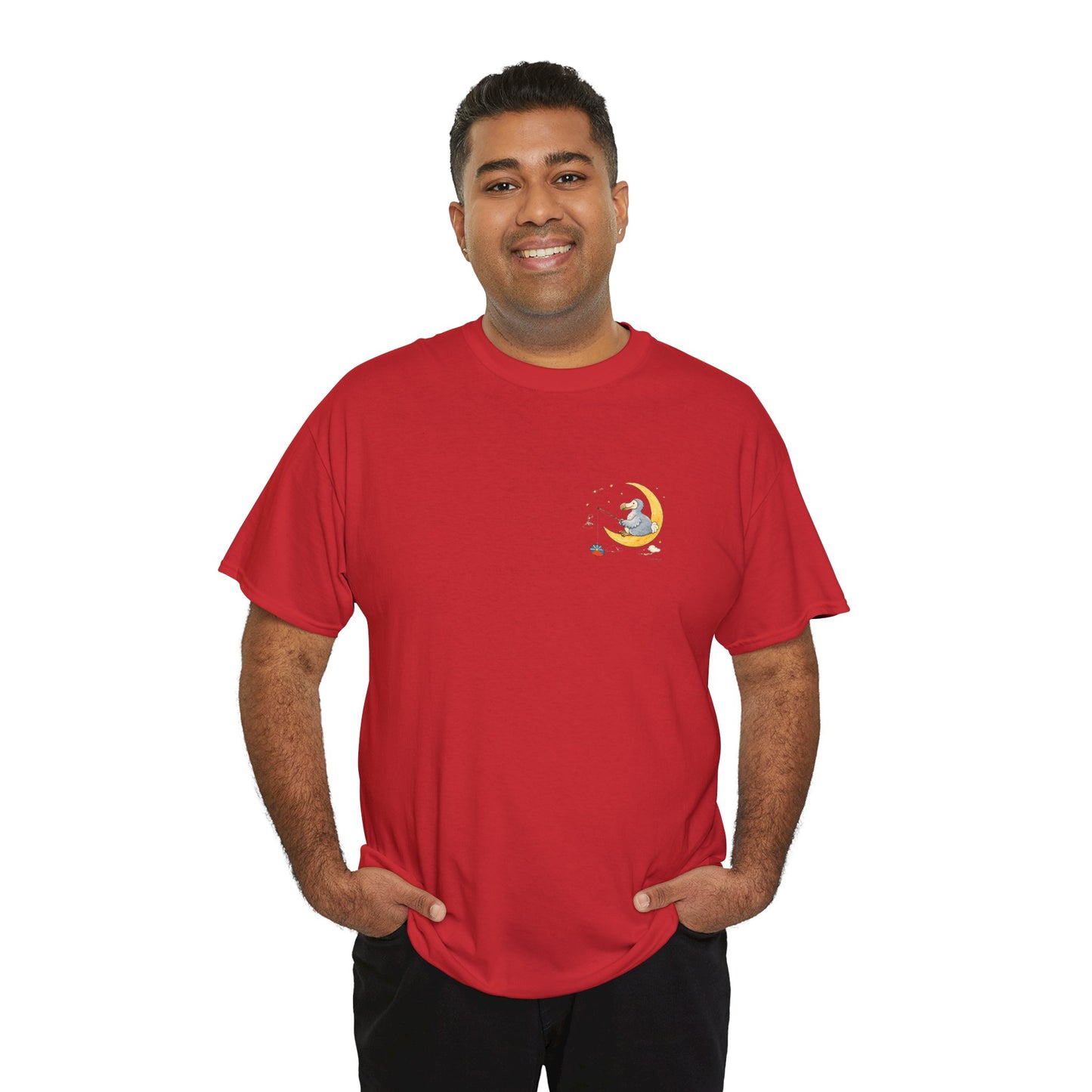 T-shirt "Dodo Lune ", Île de La Réunion", Confort Coton, Sobre, Elégant, Souvenir Unique, Cadeau, Unisexe, Esprit Voyageur