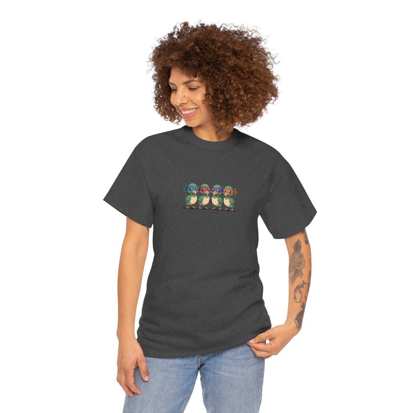T-shirt Quocumque, " Dodos Ninjas ", Île de La Réunion, Confort Coton, Elégant, Souvenir Unique, Cadeau, Unisexe, Esprit Voyageur, Créole, Bourbon
