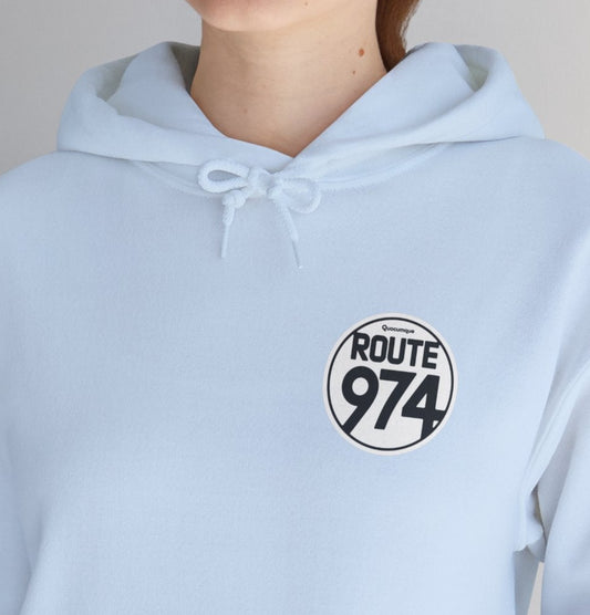 Sweat-Shirt à Capuche Collection " Route 974", Adulte, Homme, Femme, Sportive, Sportif, Décontracté, Classique, Destination La Réunion