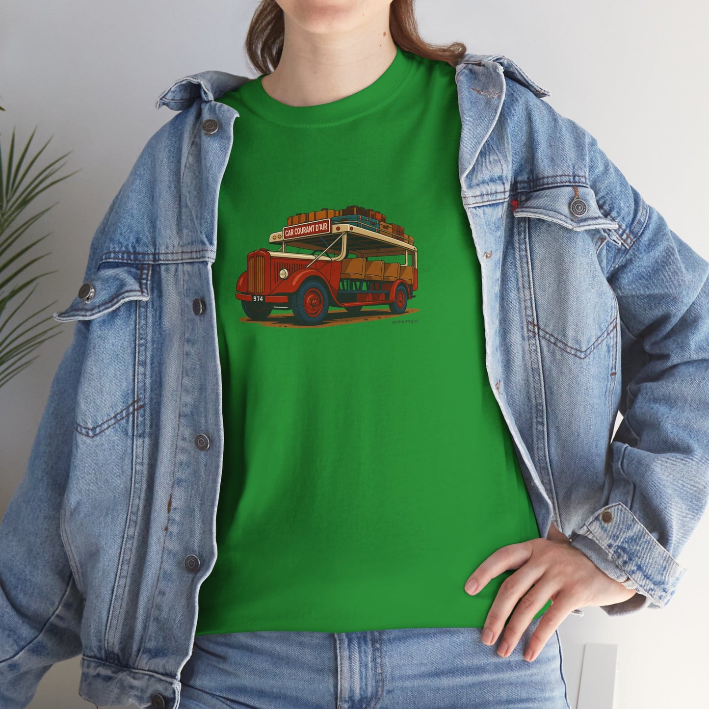 T-shirt "Car Courant d'Air, Exotisme, Destination Île de La Réunion, Confort Coton, Sobre, Elégant, Souvenir Unique, Cadeau, Unisexe, Esprit Voyageur