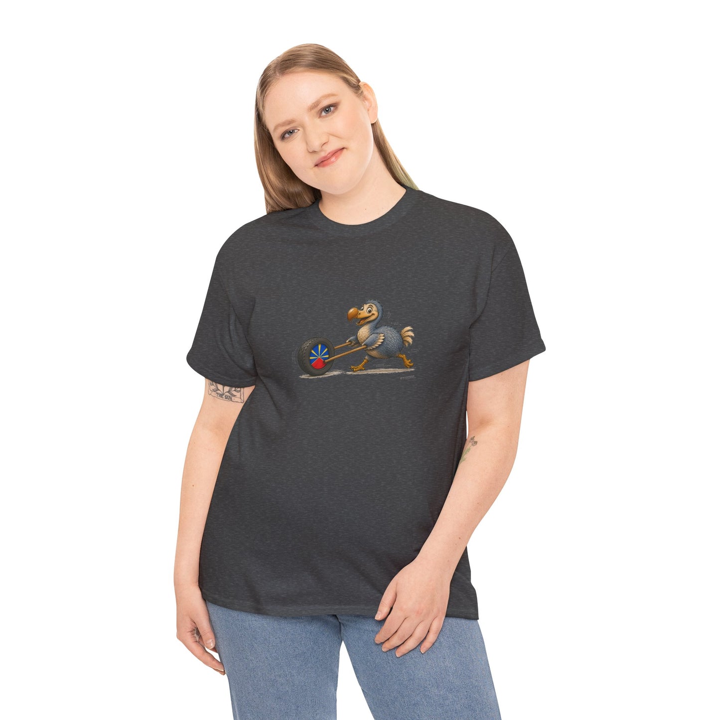 T-shirt Quocumque, "La Roue", Île de La Réunion, Confort Coton, Elégant, Souvenir Unique, Cadeau, Unisexe, Esprit Voyageur, Créole, Bourbon