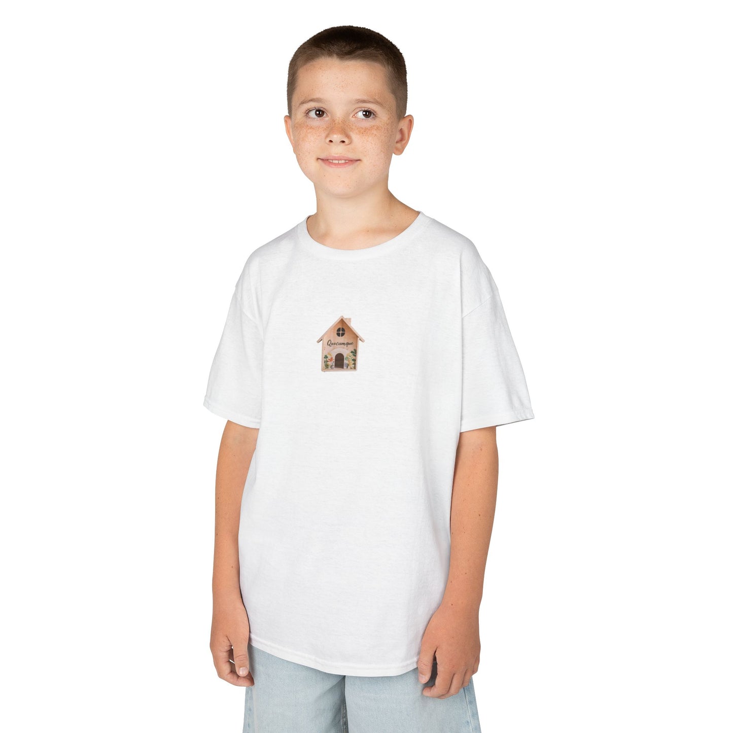 T-shirt Quocumque, "Nichoir", Nid d'Oiseau, Pour les enfants de 5-6 ans( Taille XS), Pour les 7-8 ans( taille S), Pour les 9-10 ans( taille M), Pour les 11-12 ans( taille L), Pour les 13-14 ans(taille XL)