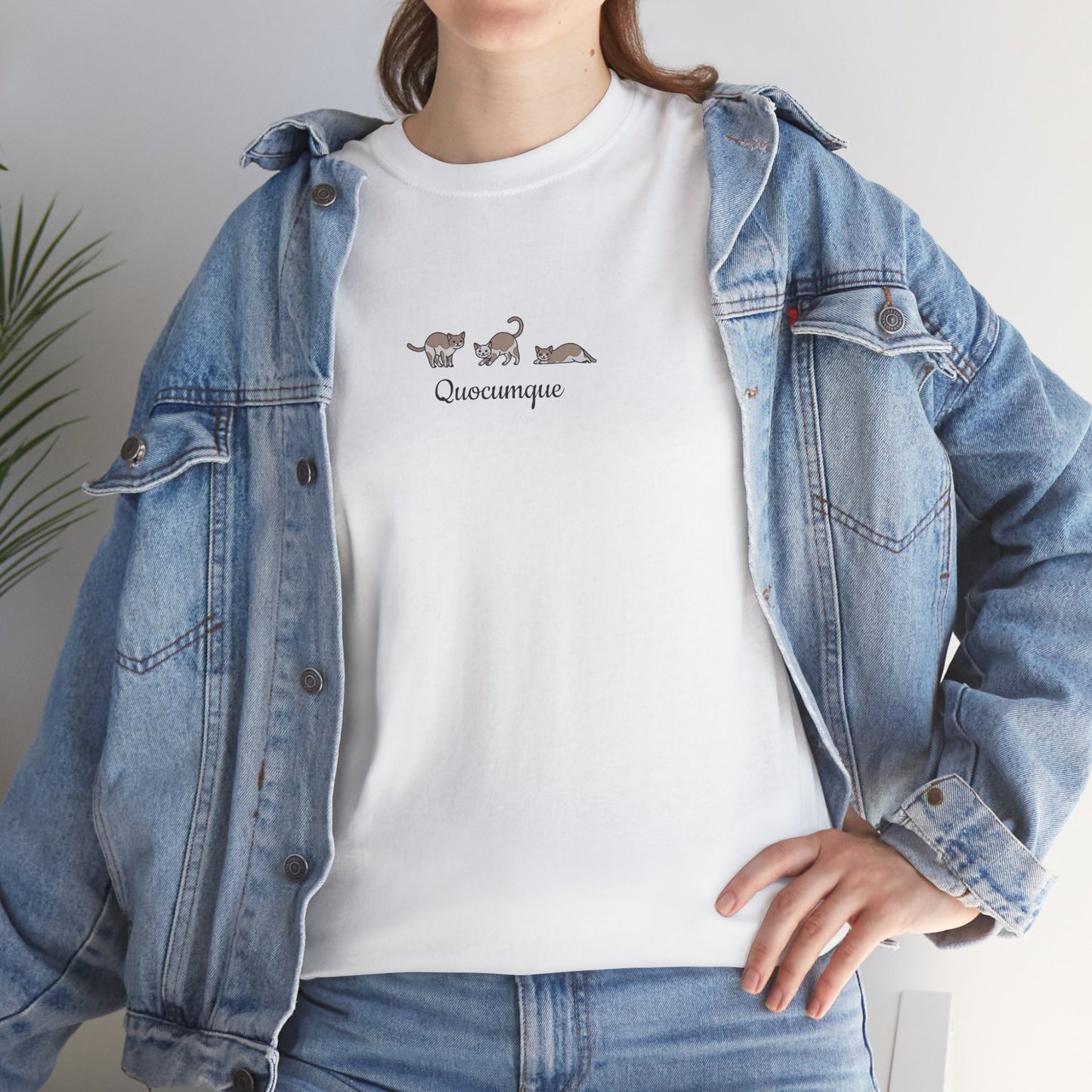 T-shirt Quocumque, Chat, Félin, Confort, Souvenir Unique, Cadeau, Unisexe, Délicatesse, Homme, Femme, Adulte, Animal domestique, Liberté