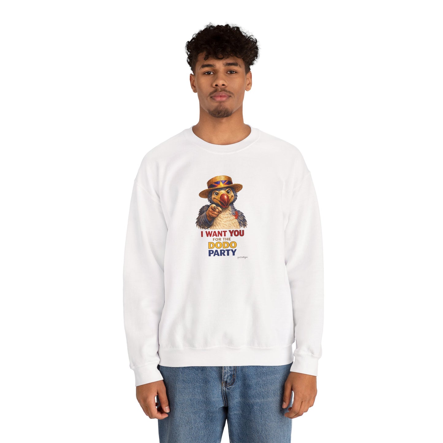 Sweat Quocumque "Dodo Party", Exotique, Destination Île De La Réunion, Adulte, Homme, Femme, Sportive, Sportif, Décontracté, Élégant, Classique,