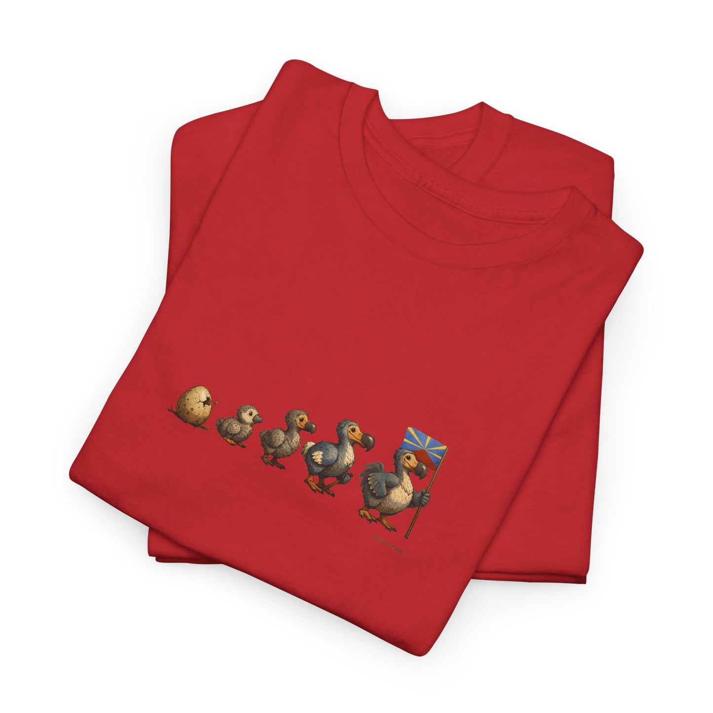 T-shirt Quocumque, " Dodo Evolution ", Île de La Réunion, Confort Coton, Elégant, Souvenir Unique, Cadeau, Unisexe, Esprit Voyageur, Créole, Bourbon