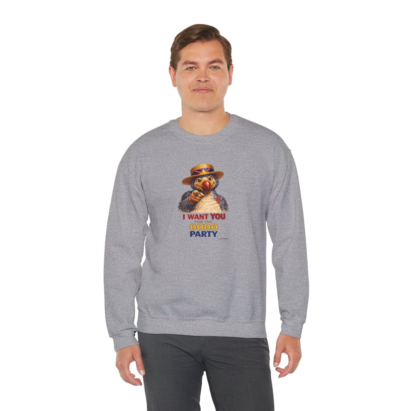 Sweat Quocumque "Dodo Party", Exotique, Destination Île De La Réunion, Adulte, Homme, Femme, Sportive, Sportif, Décontracté, Élégant, Classique,