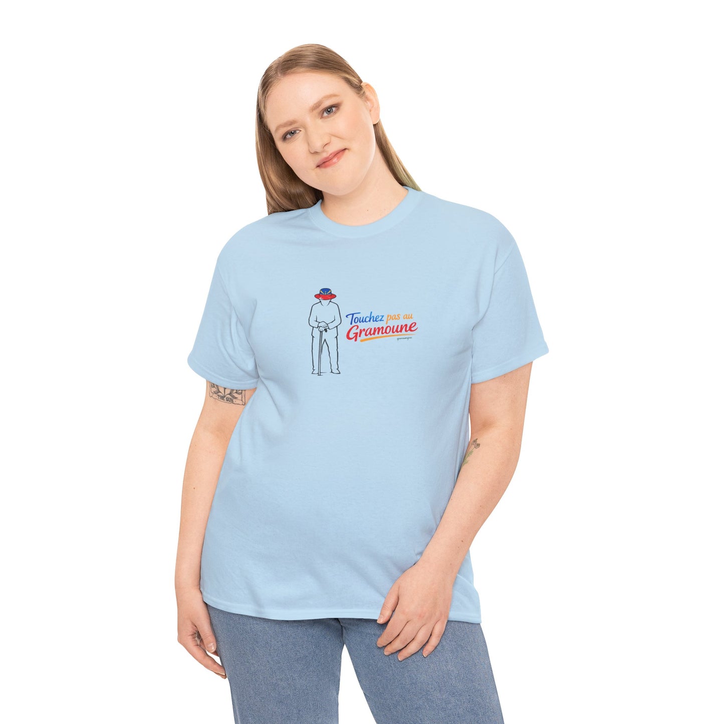 T-shirt "Gramoune", Île de La Réunion, Confort Coton, Sobre, Elégant, Souvenir Unique, Cadeau, Unisexe, Esprit Voyageur