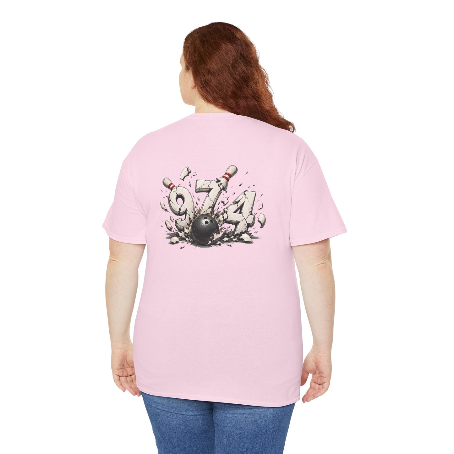 T-shirt " 974 Bowling", Destination Île de La Réunion, Confort Coton, Sobre, Elégant, Souvenir Unique, Vêtement Adulte, Unisexe, Esprit Voyageur