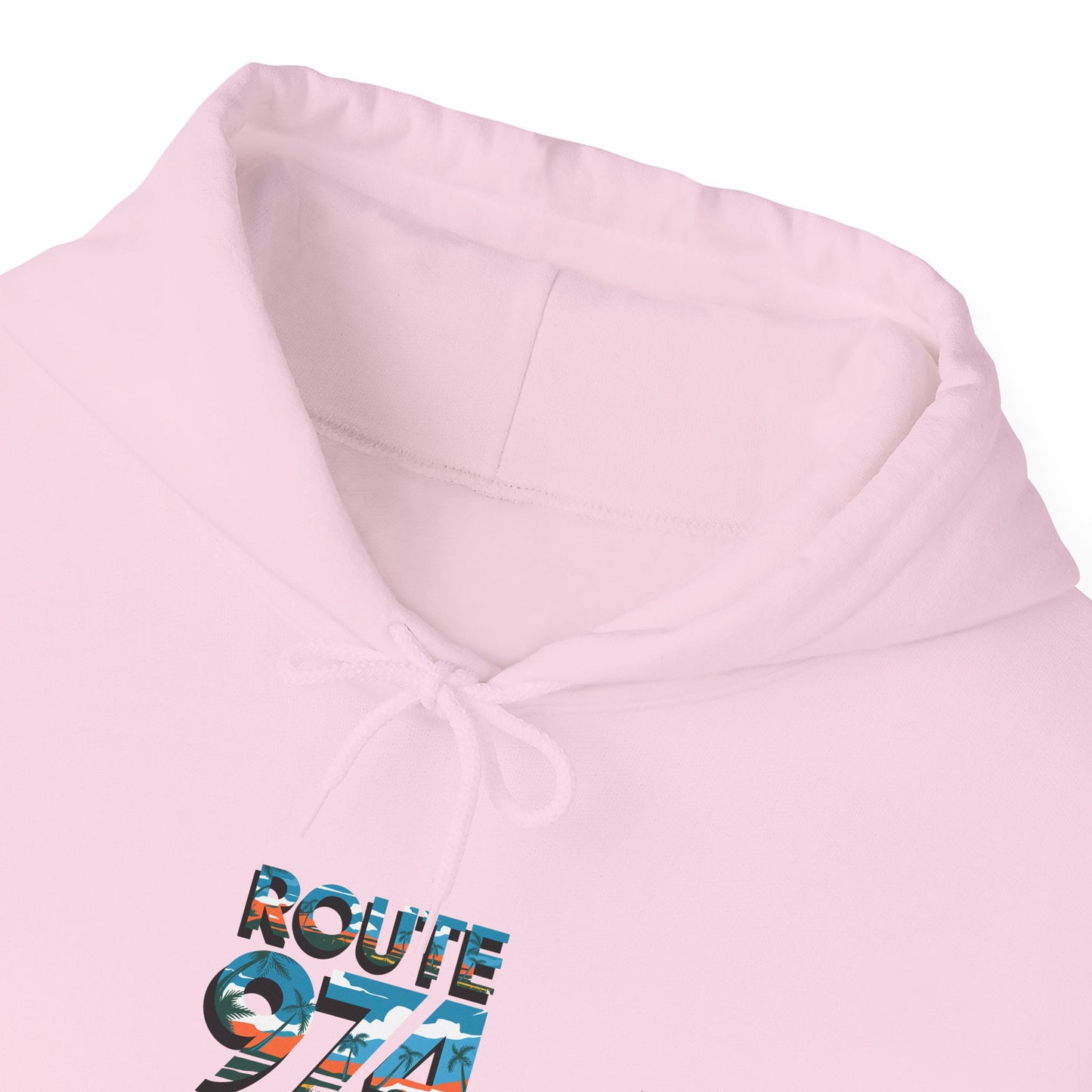 Sweat-Shirt à Capuche Collection " Route 974", Exotisme, Adulte, Homme, Femme, Sportive, Sportif, Décontracté, Classique, Destination La Réunion