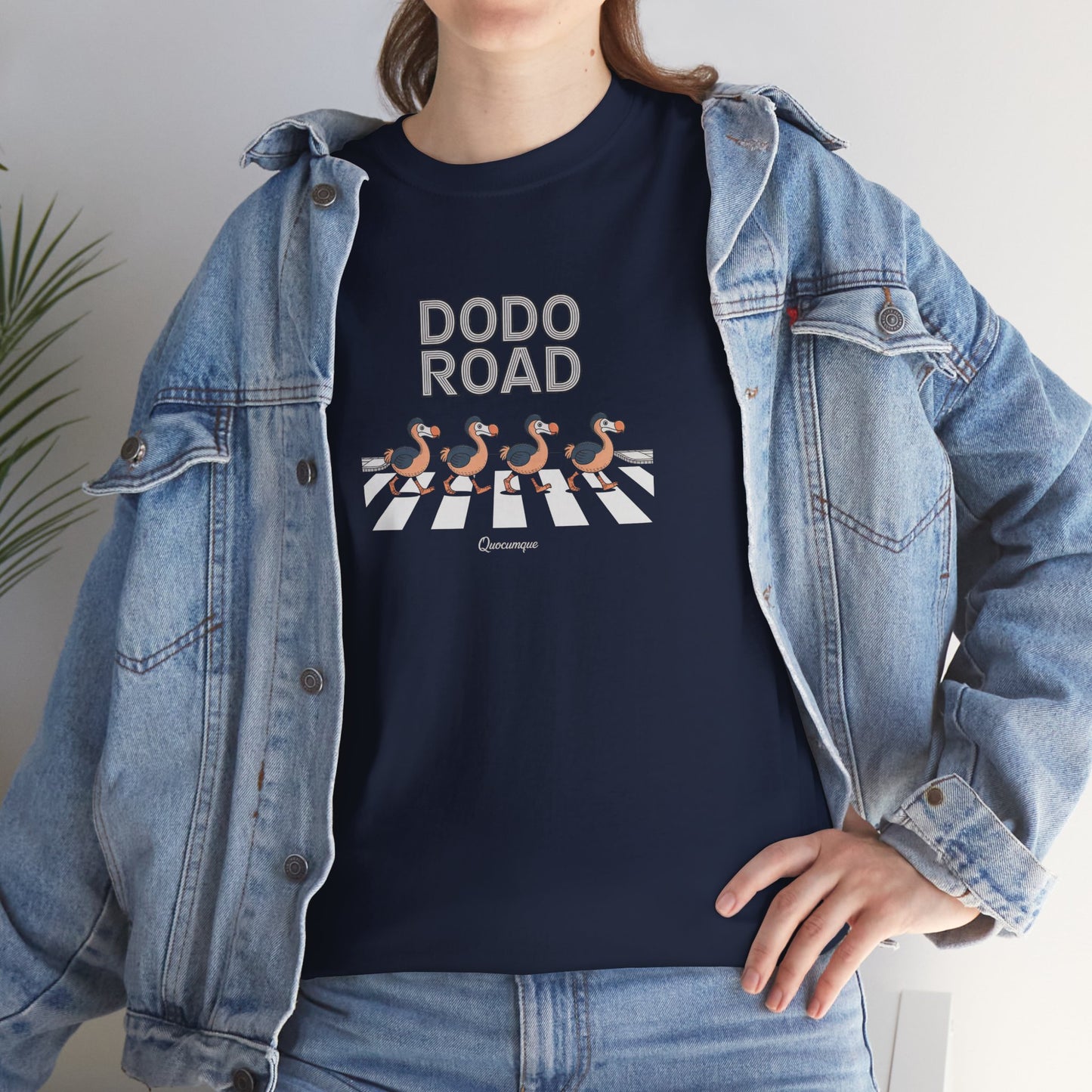 T-shirt Quocumque, " Dodo Road ", Île de La Réunion, Confort Coton, Elégant, Souvenir Unique, Cadeau, Unisexe, Esprit Voyageur, Créole, Bourbon