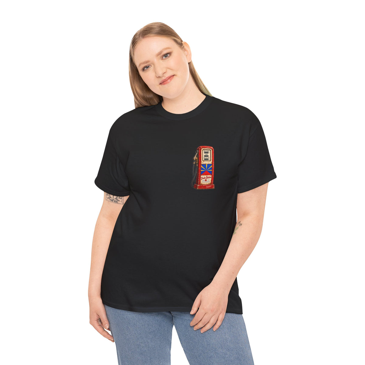 T-shirt Quocumque, "Station Essence", Discret, Île de La Réunion, Confort Coton, Elégant, Souvenir Unique, Cadeau, Unisexe, Esprit Voyageur, Créole, Bourbon