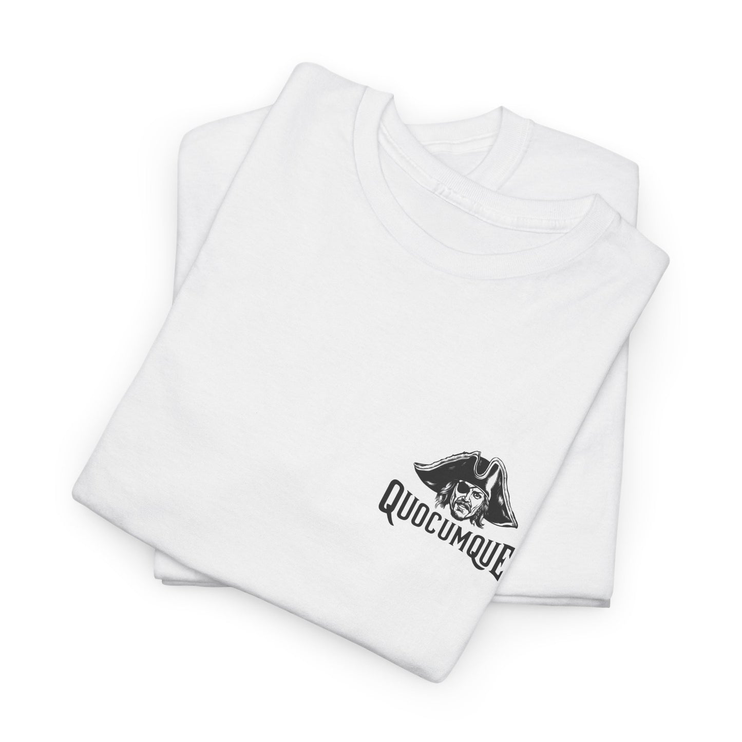 T-shirt Quocumque  "Pirate ", La Réunion, Confort Coton, Sobre, Elégant, Unique, Cadeau, Unisexe, Esprit Voyageur, pour adulte, Homme, Femme