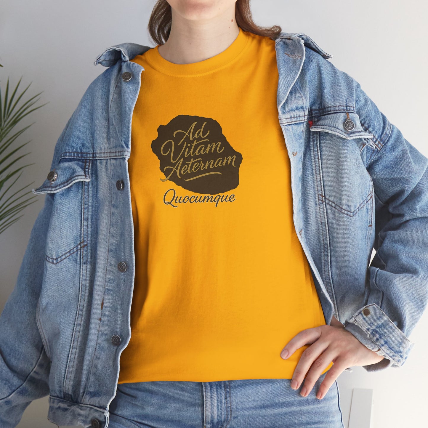 T-shirt Quocumque, Devise Latine, Confort Coton, Sobre, Elégant, Souvenir Unique, Cadeau, Unisexe, Esprit Voyageur, Adulte