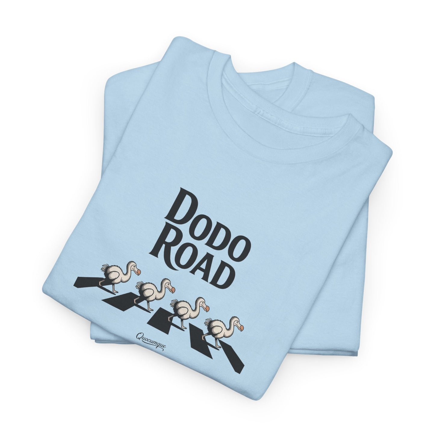 T-shirt Quocumque, " Dodo Road ", Île de La Réunion, Confort Coton, Elégant, Souvenir Unique, Cadeau, Unisexe, Esprit Voyageur, Créole, Bourbon
