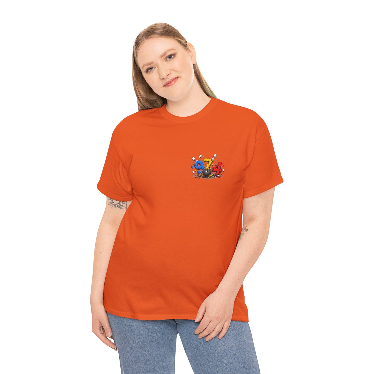 T-shirt " 974 Bowling ", Destination Île de La Réunion, Confort Coton, Sobre, Elégant, Souvenir Unique, Vêtement Adulte, Unisexe, Esprit Voyageur