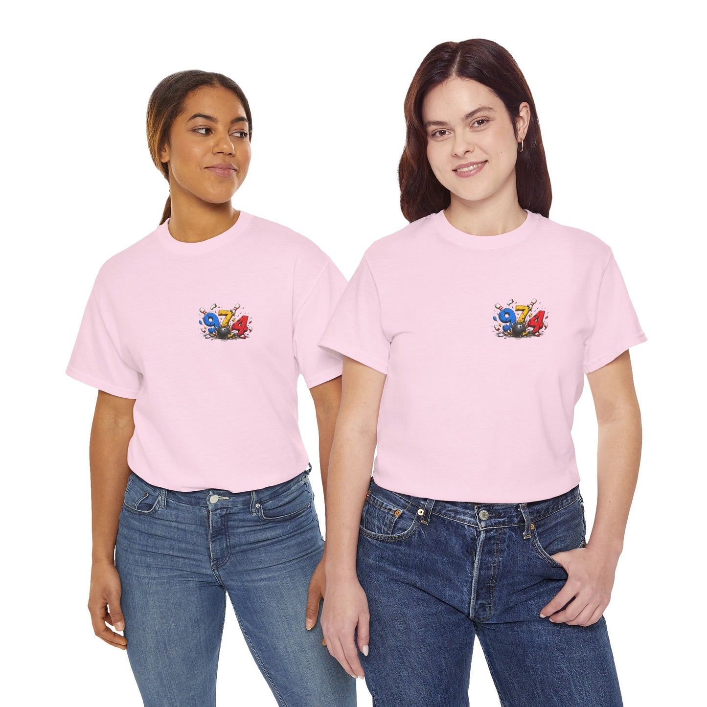 T-shirt " 974 Bowling ", Destination Île de La Réunion, Confort Coton, Sobre, Elégant, Souvenir Unique, Vêtement Adulte, Unisexe, Esprit Voyageur