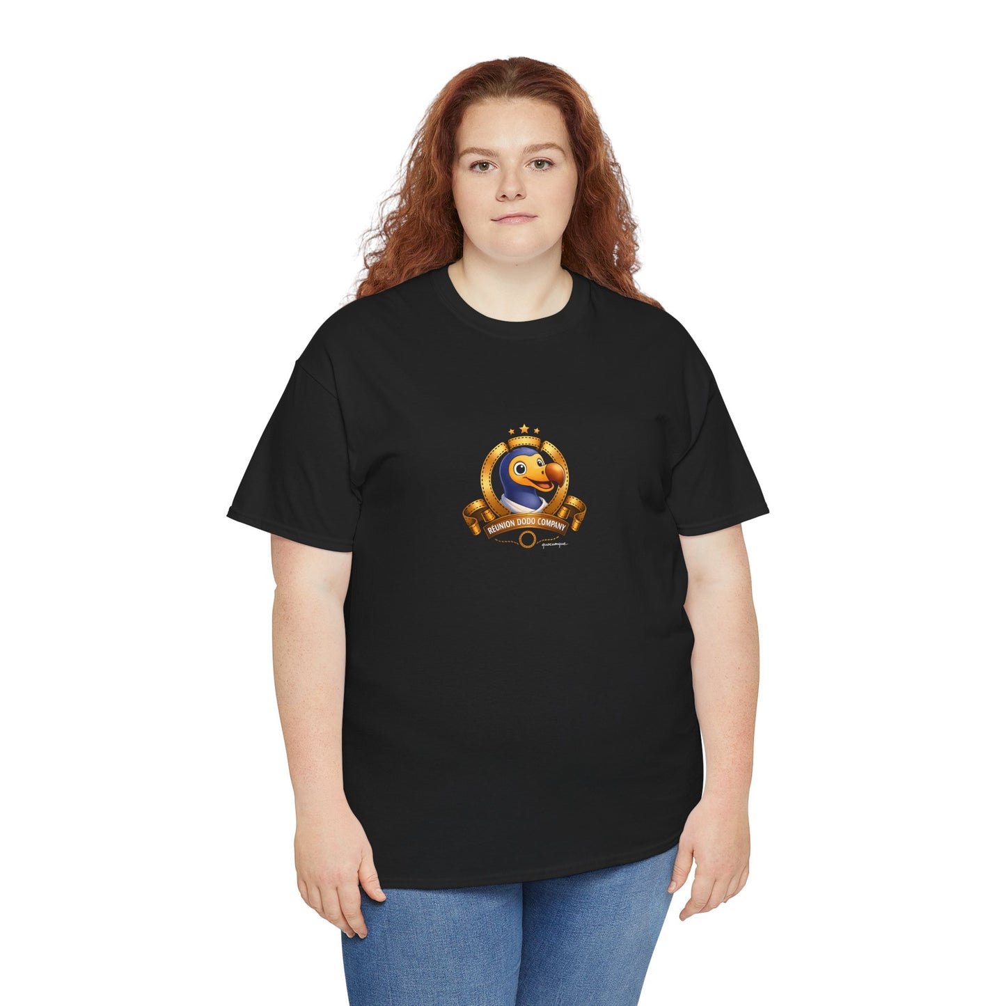 T-shirt Quocumque, " Dodo Cinéma", Île de La Réunion, Confort Coton, Elégant, Souvenir Unique, Cadeau, Unisexe, Esprit Voyageur, Créole, Bourbon