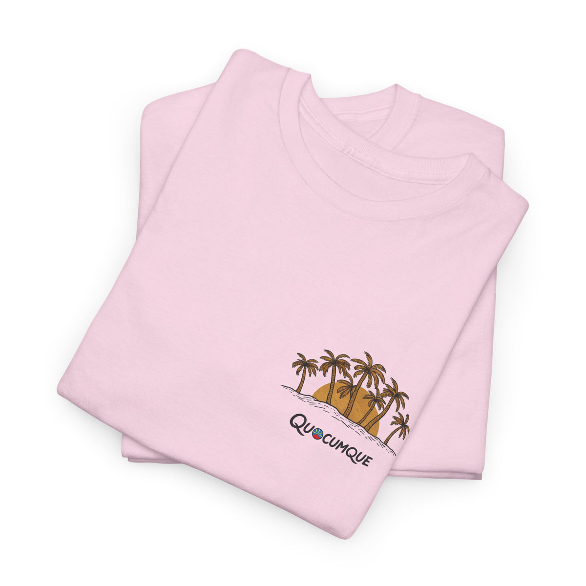 T-shirt " Palmiers", Destination Île de La Réunion, Confort Coton, Sobre, Elégant, Souvenir Unique, Vêtement Adulte, Unisexe, Esprit Voyageur