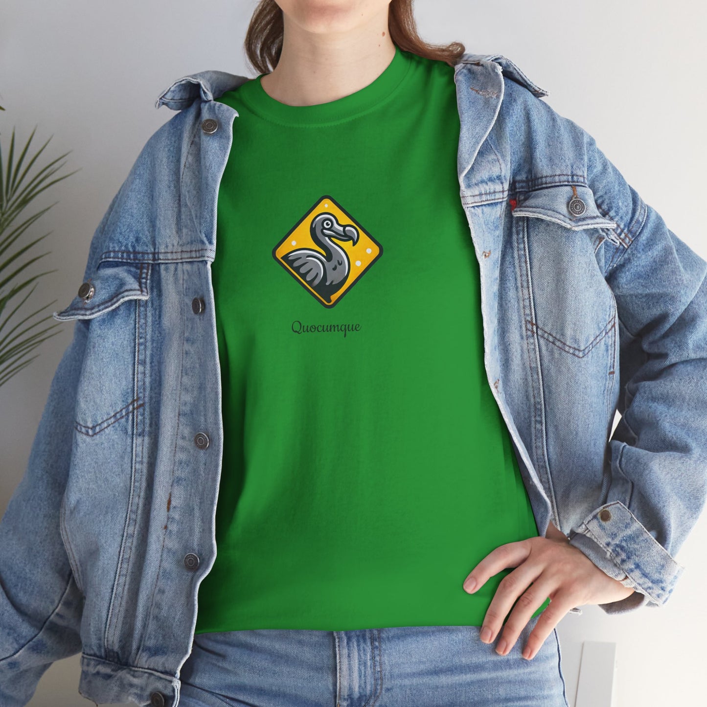 T-shirt Quocumque, "Dodo", Île de La Réunion, Confort Coton, Elégant, Souvenir Unique, Cadeau, Unisexe, Esprit Voyageur, Créole, Bourbon