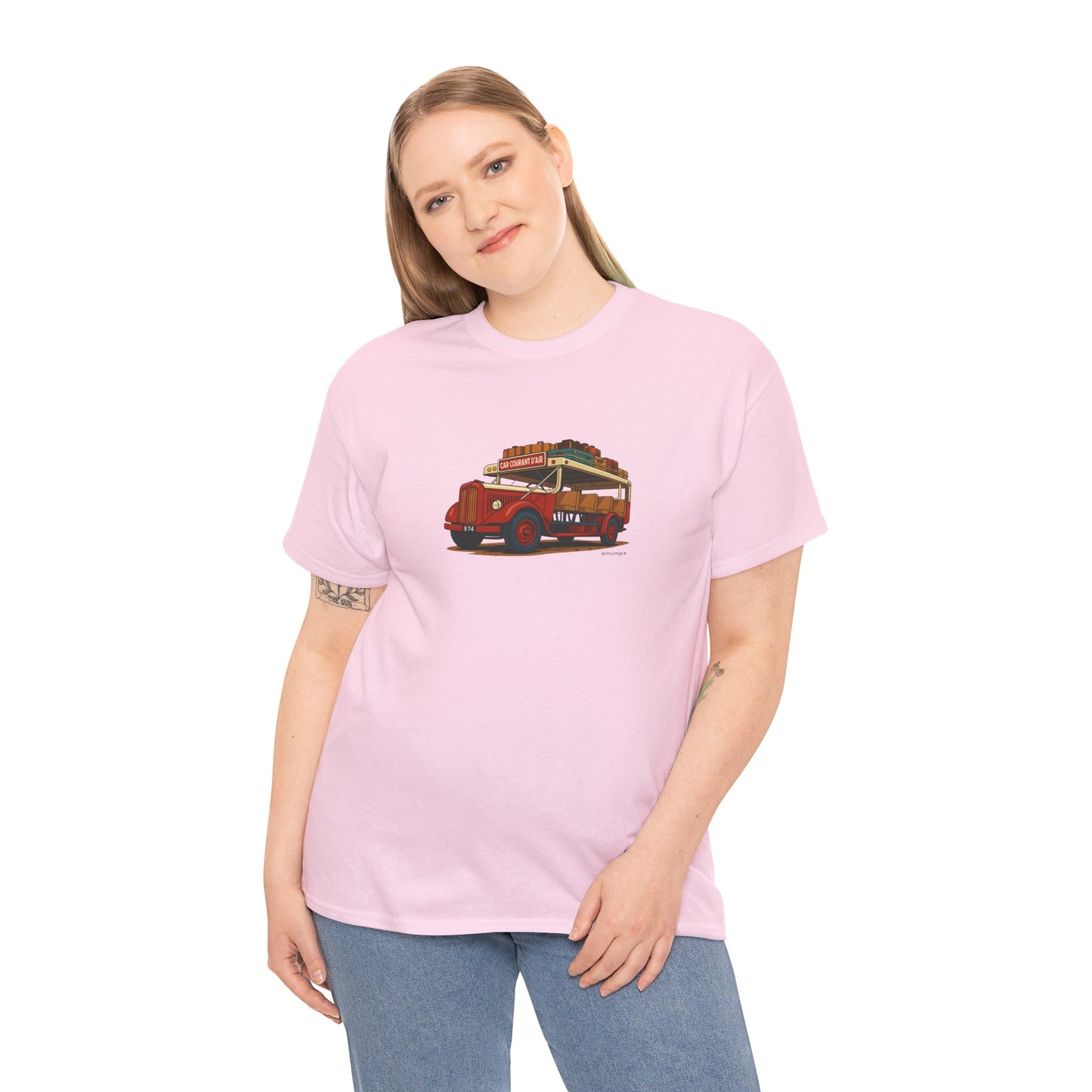 T-shirt "Car Courant d'Air, Exotisme, Destination Île de La Réunion, Confort Coton, Sobre, Elégant, Souvenir Unique, Cadeau, Unisexe, Esprit Voyageur