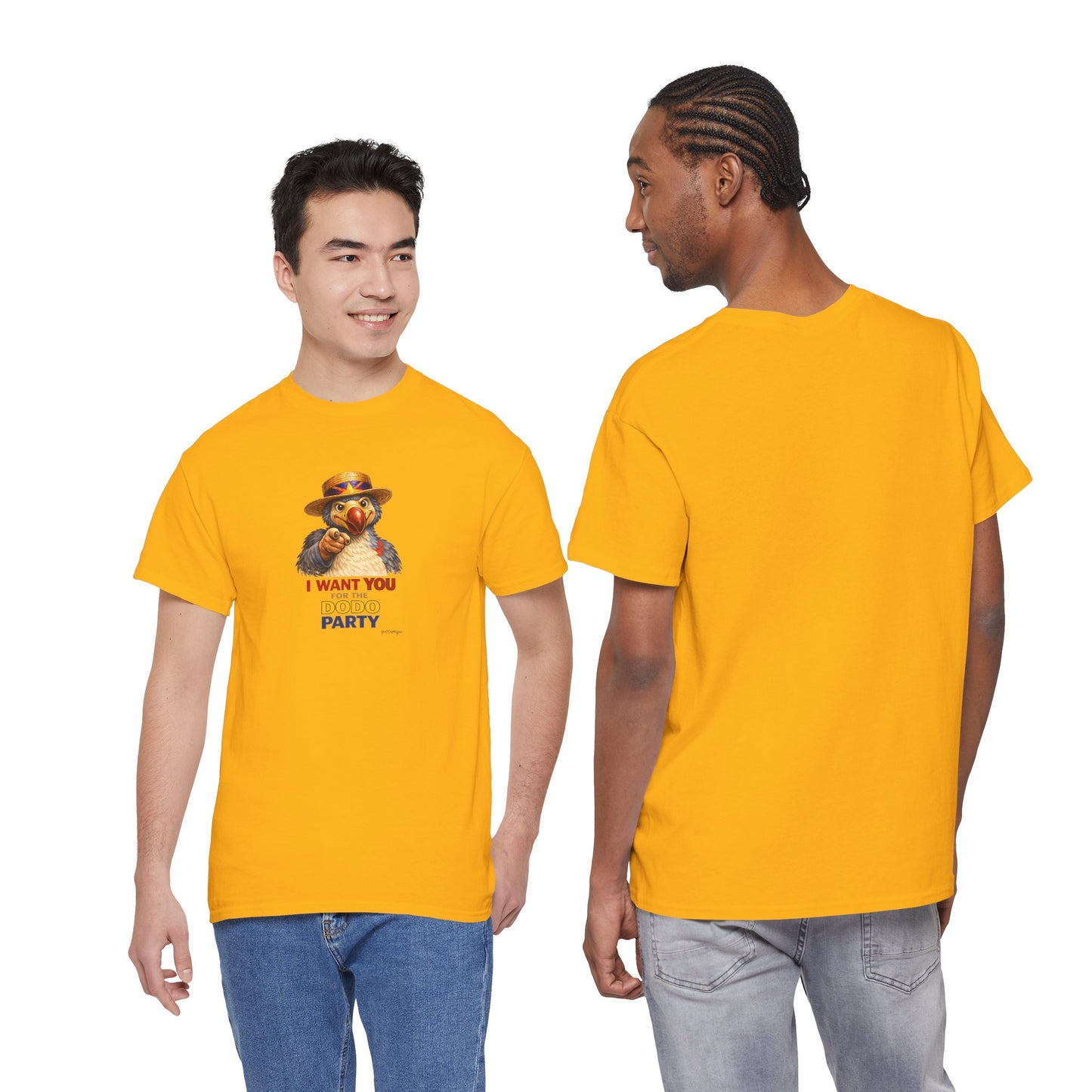 T-shirt Quocumque, " Dodo Party", Confort, Souvenir Unique, Cadeau, Unisexe, Délicatesse, Homme, Femme, Adulte, Sportif, Liberté, Détente