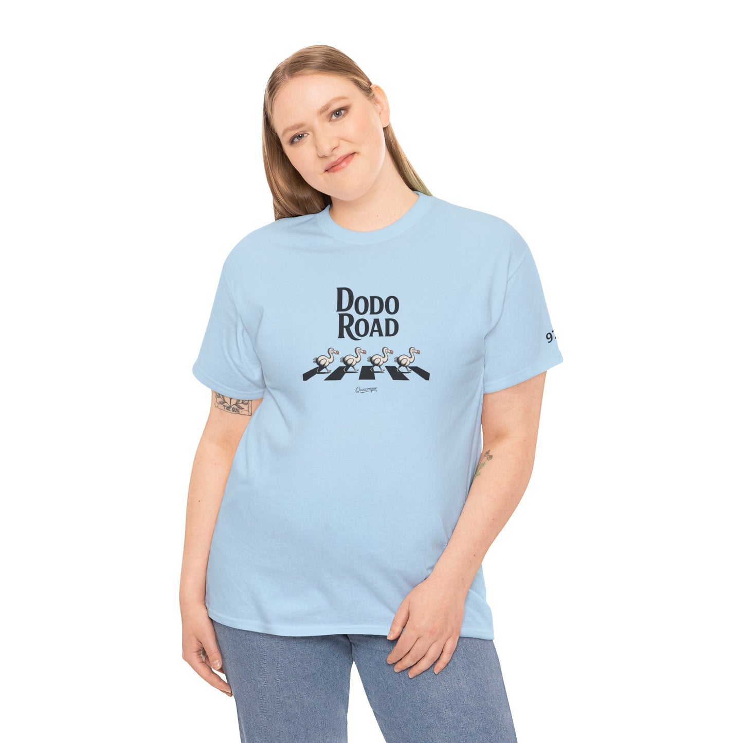 T-shirt Quocumque, " Dodo Road ", Île de La Réunion, Confort Coton, Elégant, Souvenir Unique, Cadeau, Unisexe, Esprit Voyageur, Créole, Bourbon