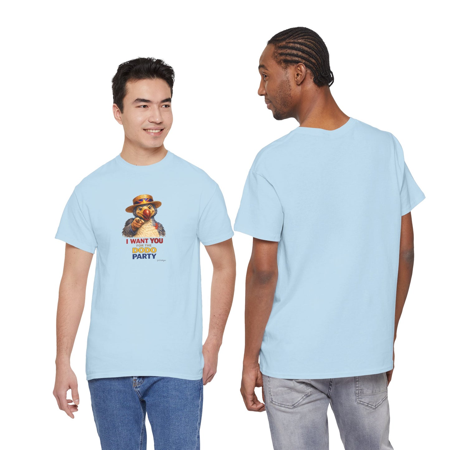 T-shirt Quocumque, " Dodo Party", Confort, Souvenir Unique, Cadeau, Unisexe, Délicatesse, Homme, Femme, Adulte, Sportif, Liberté, Détente