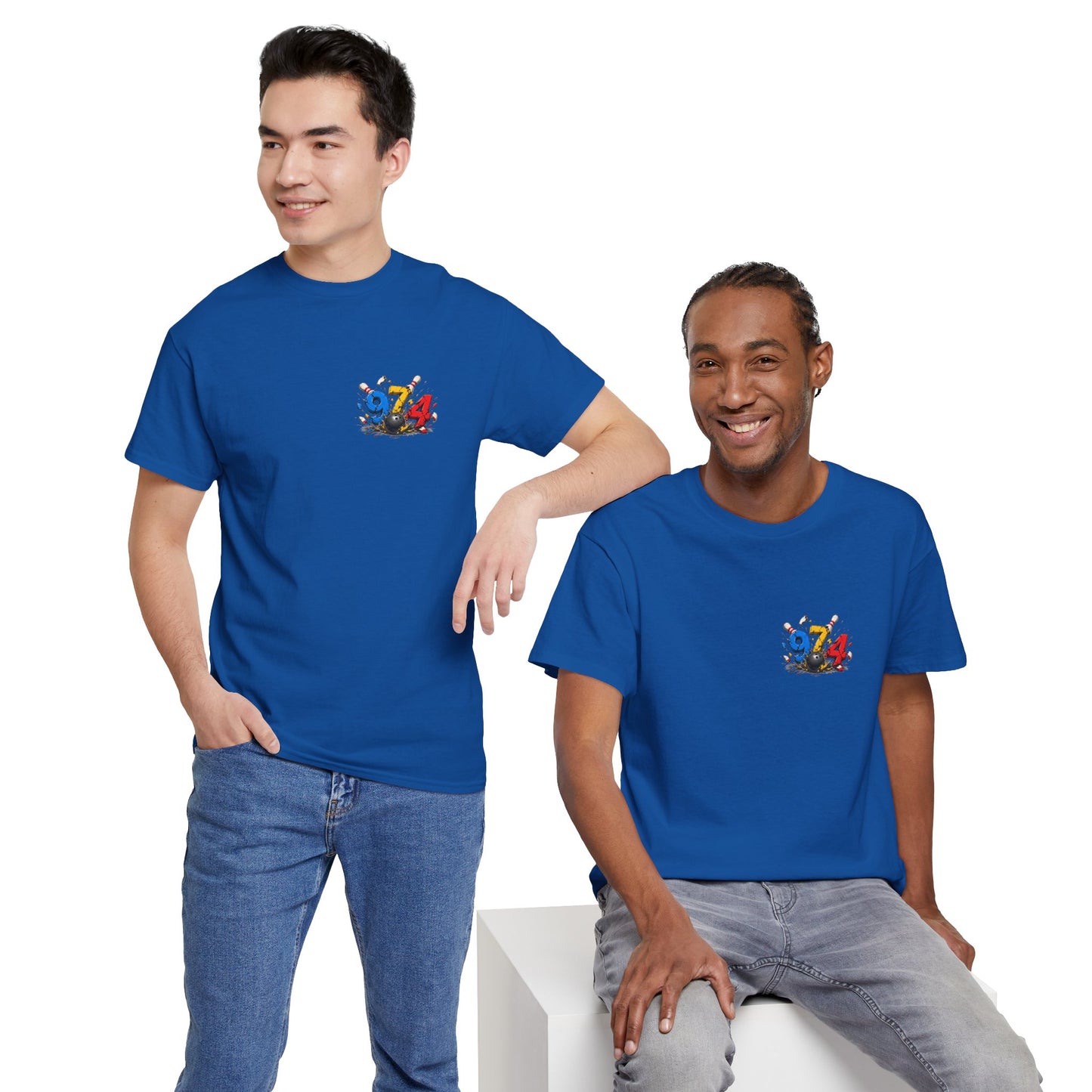 T-shirt " 974 Bowling ", Destination Île de La Réunion, Confort Coton, Sobre, Elégant, Souvenir Unique, Vêtement Adulte, Unisexe, Esprit Voyageur