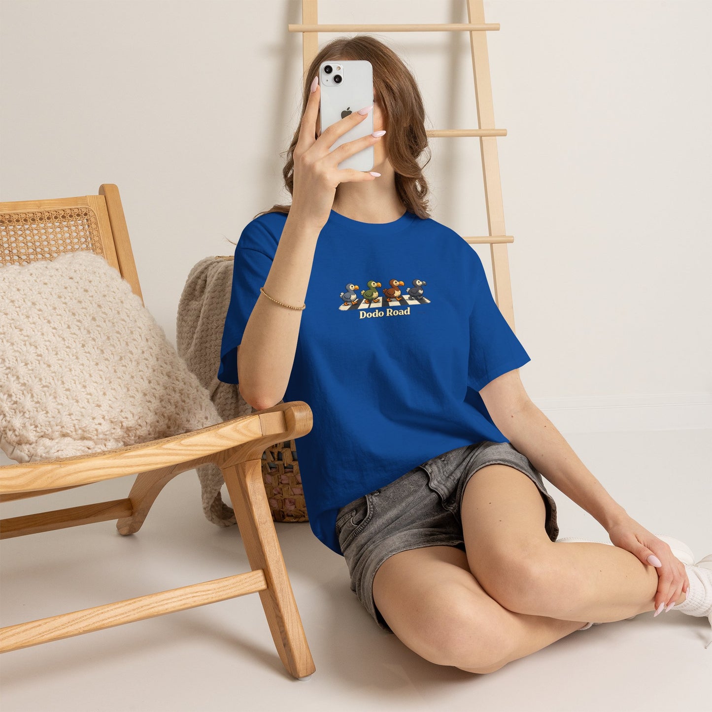 T-shirt "Dodo Road", Île de La Réunion", Confort Coton, Sobre, Elégant, Souvenir Unique, Cadeau, Unisexe, Esprit Voyageur