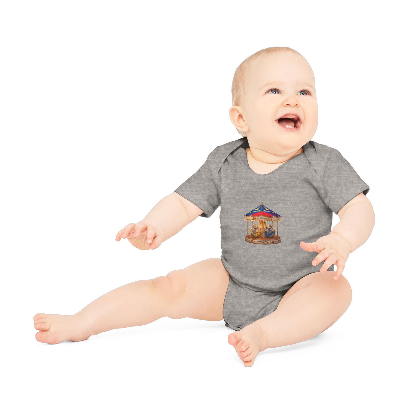 Body Bébé "Dodo Manège", Île de La Réunion, Douceur Coton, Cadeau Naissance,  Confort Coton Bio, Style Unique, Cadeau Parfait