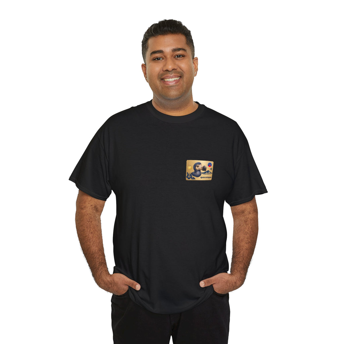 T-shirt "Quocumque Gold", Exotisme, Destination Île de La Réunion, Confort Coton, Sobre, Elégant, Souvenir Unique, Cadeau, Unisexe, Esprit Voyageur