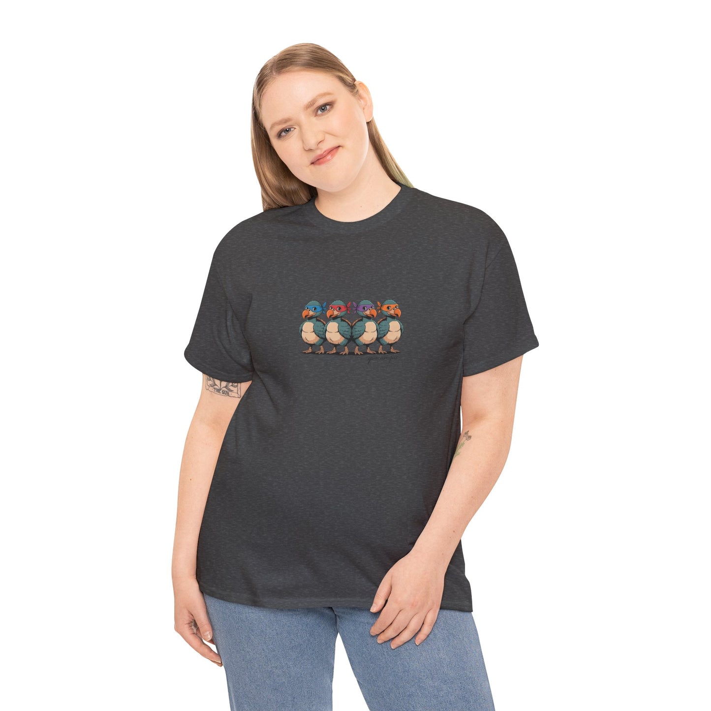 T-shirt Quocumque, " Dodos Ninjas ", Île de La Réunion, Confort Coton, Elégant, Souvenir Unique, Cadeau, Unisexe, Esprit Voyageur, Créole, Bourbon