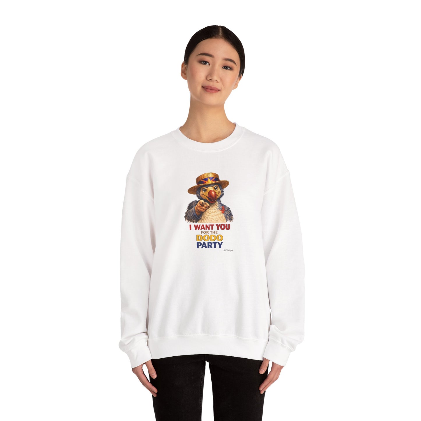 Sweat Quocumque "Dodo Party", Exotique, Destination Île De La Réunion, Adulte, Homme, Femme, Sportive, Sportif, Décontracté, Élégant, Classique,