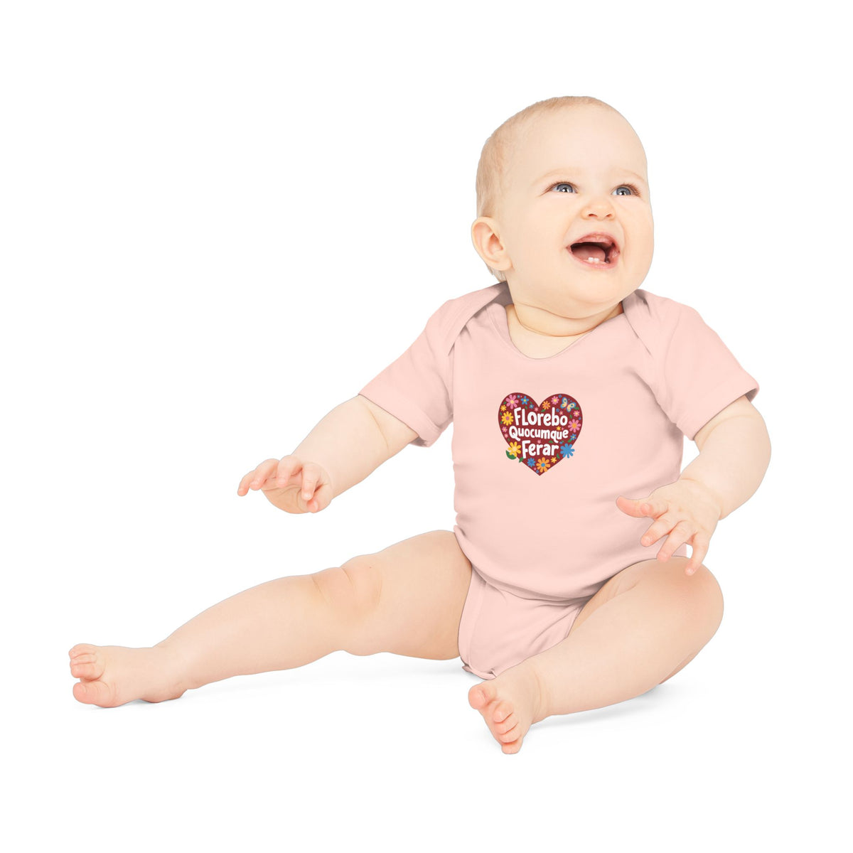 Body Bébé "Florebo Quocumque Ferar", Île de La Réunion, Douceur Coton, Cadeau Naissance,  Confort Coton Bio, Style Unique, Cadeau Parfait