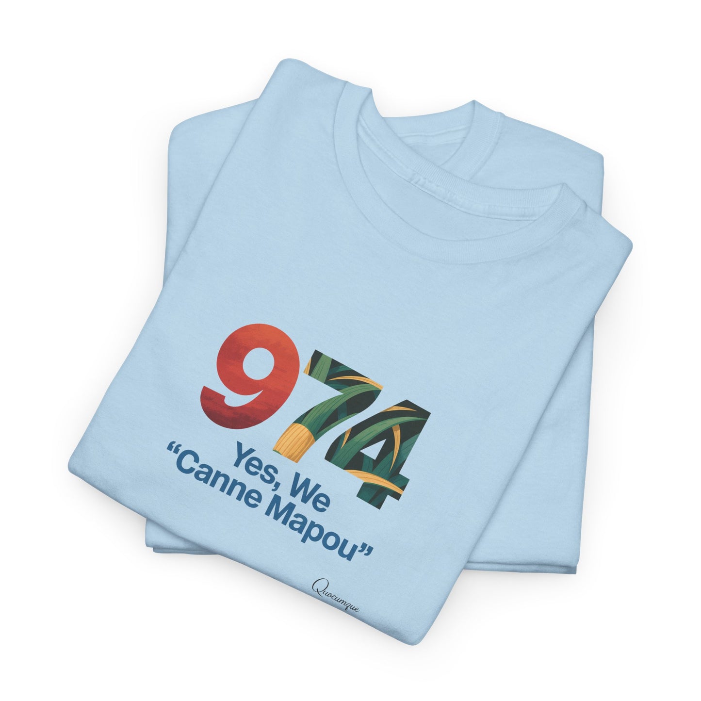 T-Shirt "Canne Mapou", Exotisme, Destination Île de La Réunion, Confort Coton, Sobre, Elégant, Souvenir Unique, Cadeau, Unisexe, Esprit Voyageur